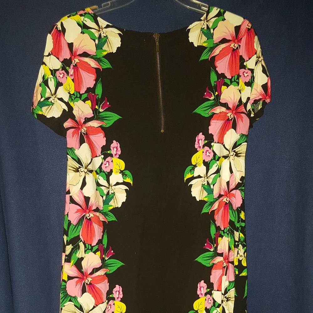 Old Navy Black Dress with Flower Sides